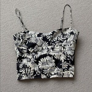 Anine Bing Monochrome Floral Camisole